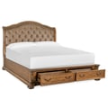 Wood King Sleigh Bed Storage Footboard SU