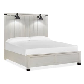 Magnussen Home Harper Springs Wood Queen Panel Bed with 2 Lamps