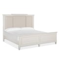 Wood King Panel Bed Upholstered Headboard KD