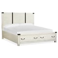 Wood King Panel Bed Storage Footboard SU