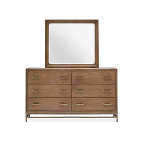 Magnussen Home Lindon Wood Double Dresser and Mirror