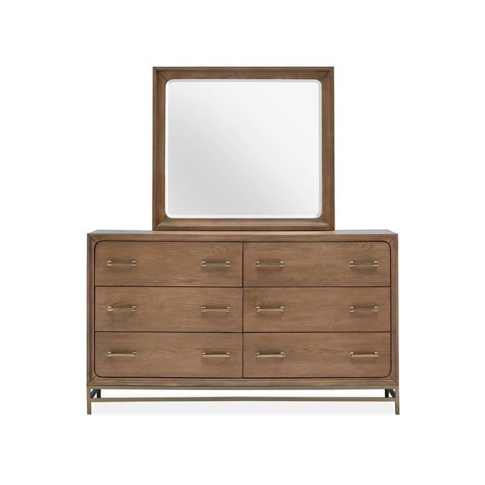 Magnussen Home Lindon Wood Double Dresser and Mirror MG-B5570-22-40-DRMR