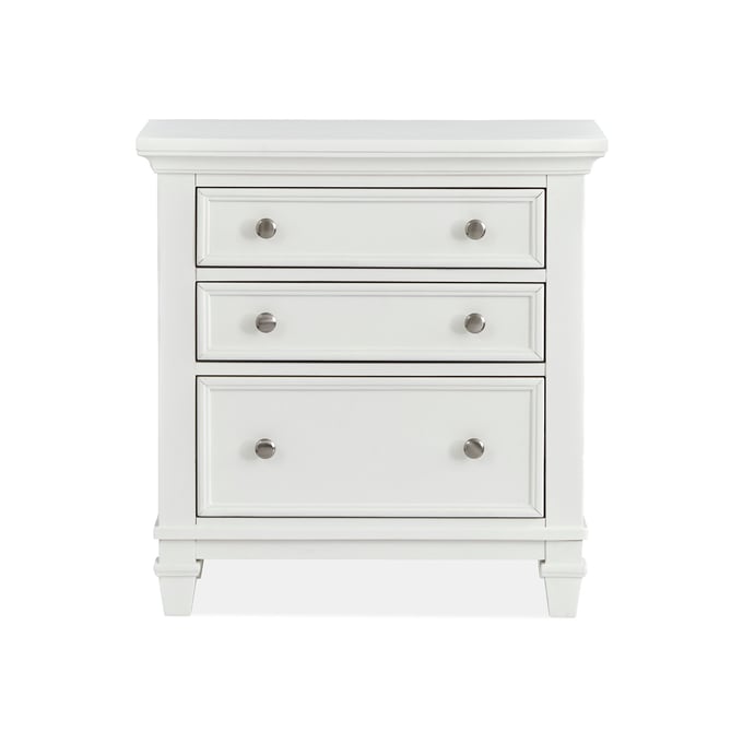 Magnussen Home Charleston White Wood Drawer Nightstand MG-B5611-01WH