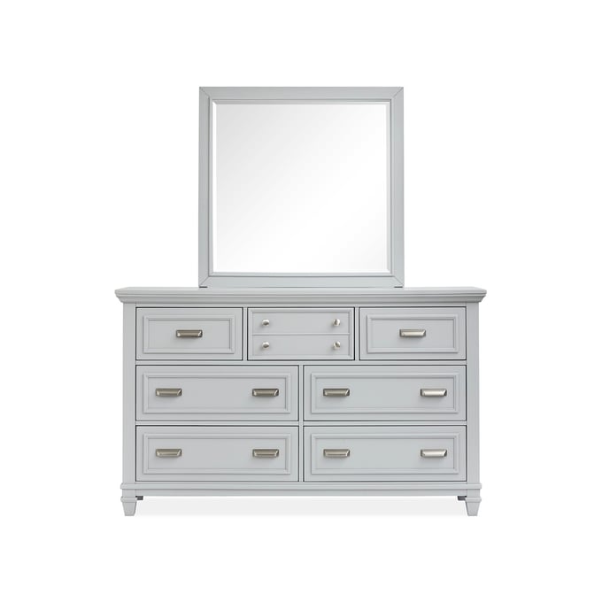 Magnussen Home Charleston Grey Wood Dresser and Mirror MG-B5611-20GY-40GY-DRMR