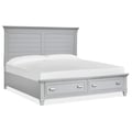 Wood King Panel Bed Storage Footboard - Grey SU