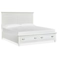 Wood King Panel Bed Storage Footboard - White SU