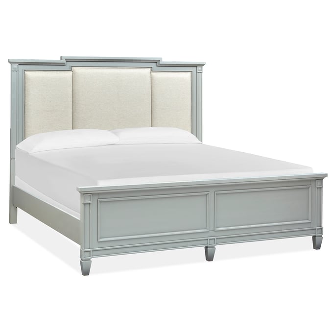 Magnussen Home Glenbrook Wood 2pc Queen Panel Bedroom Set with Upholstered Headboard And Open Nightstand MG-B5668-54-QP-BR-S13