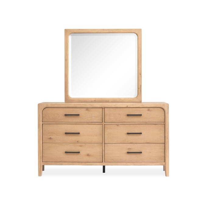 Magnussen Home Somerset Butternut Omari Natural Dresser And Mirror MG-B5684-DRMR