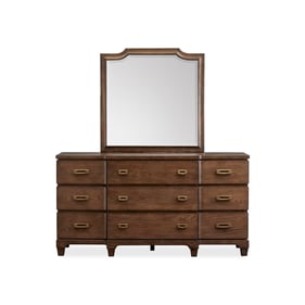 Magnussen Home Sugar Mill Brown Dresser And Mirror