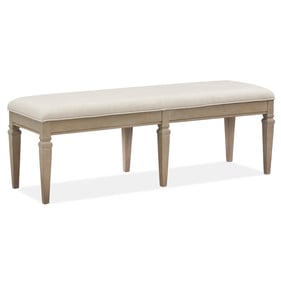 Magnussen Home Lancaster Wood Bench with Upholstered Seat