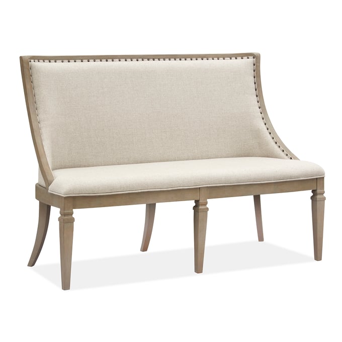 Magnussen Home Lancaster Wood Bench with Upholstered Seat and Back MG-D4352-78