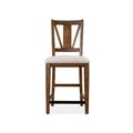 Wood Counter Chair w/Upholstered Seat (2/ctn) KD