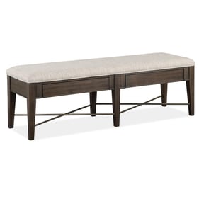 Magnussen Home Westley Falls Graphite Baja Fog Upholstered Bench