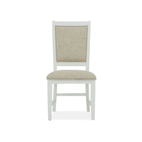 2 Magnussen Home Heron Cove Wood Step Up Side Chairs with Upholstered Seat ...