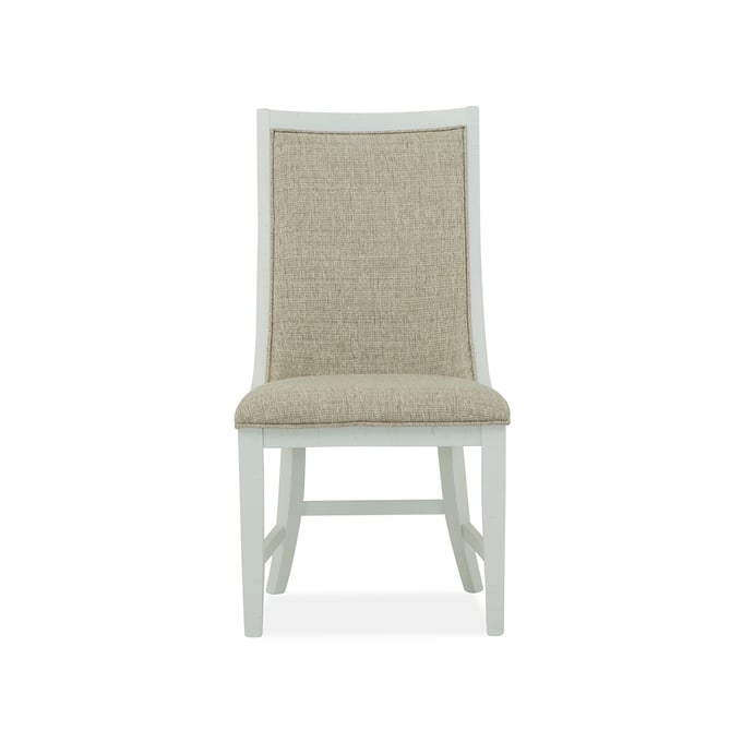 2 Magnussen Home Heron Cove Wood Upholstered Host Side Chairs MG-D4400-66