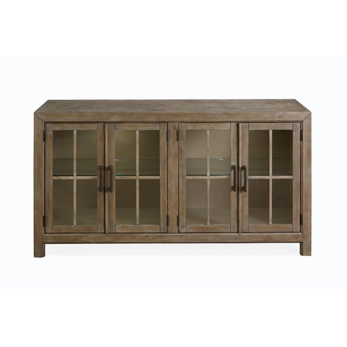 Magnussen Home Tinley Park Dovetail Grey Buffet Curio Cabinet MG-D4646-04