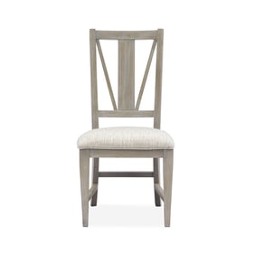 2 Magnussen Home Paxton Place Dovetail Grey Baja Fog Upholstered Side Chair...