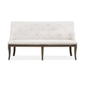 Wood Bench w/Upholstered Seat & Back KD