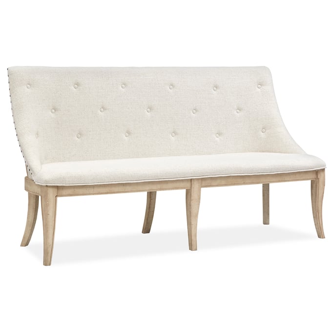 Magnussen Home Harlow Wood Dining Bench with Upholstered Seat and Back MG-D5491-78