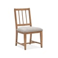 Wood Dining Side Chair w/Grey Upholstered Seat (2/ctn) KD