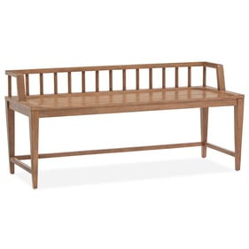 Magnussen Home Lindon Wood Arm Bench with Low Back