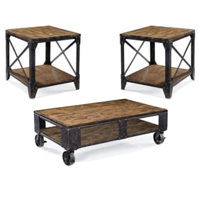 Magnussen Home Pinebrook 3pc Coffee Table Set