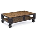 Wood Rectangular Cocktail Table (2 Braking Casters) KD