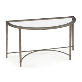 Magnussen Home Copia Silver Demilune Sofa Table