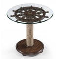 Wood Round Accent Table Base KD