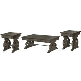 Magnussen Home Bellamy 3pc Coffee Table Set with Rectangle End Table