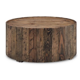 Magnussen Home Dakota Rustic Pine Round Cocktail Table