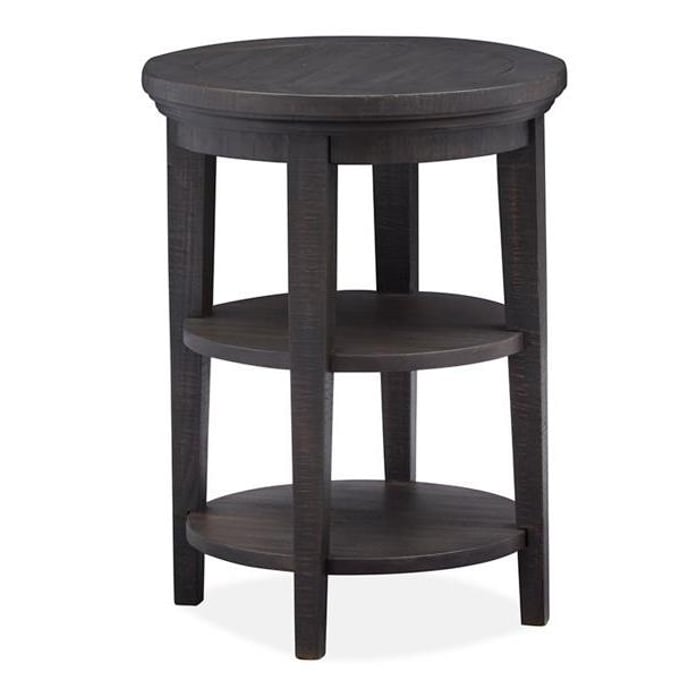 Magnussen Home Westley Falls Graphite Round Accent End Table MG-T4399-35