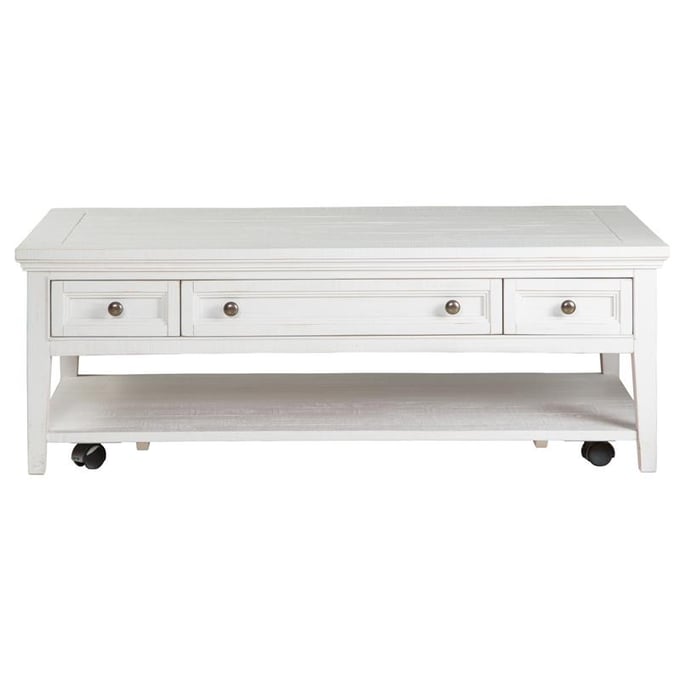 Magnussen Home Heron Cove Chalk White Rectangular Cocktail Table MG-T4400-43