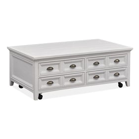 Magnussen Home Heron Cove Chalk White Lift Top Storage Cocktail Table