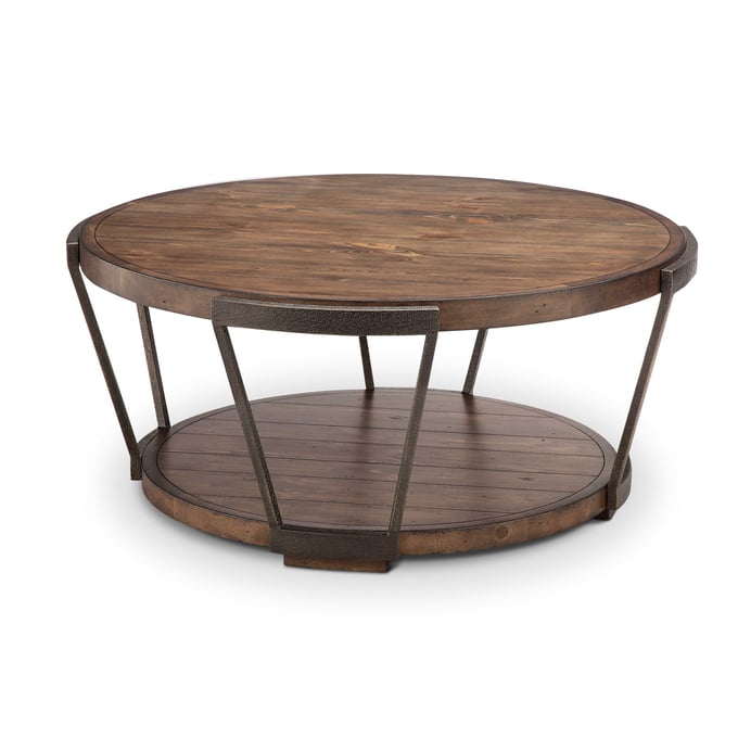 Magnussen Home Yukon Bourbon Round Cocktail Table MG-T4405-45