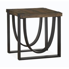 Magnussen Home Bowden Rustic Honey Rectangular End Table