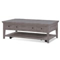 Wood Rectangular Cocktail Table w/Casters KD