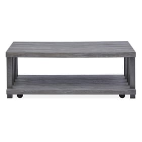 Magnussen Home Eldridge Weathered Gravel Rectangular Casters Cocktail Table