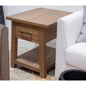 Magnussen Home Lindon Wood Drawer End Table