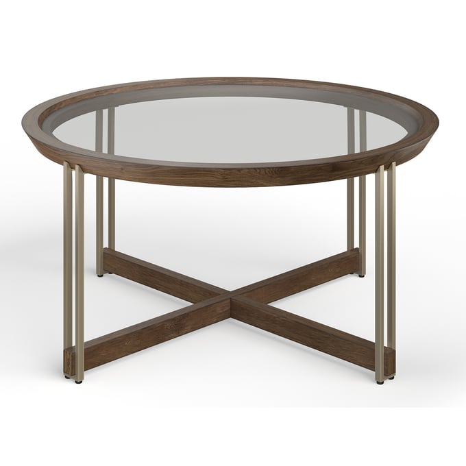 Magnussen Home Elora Glass Round Cocktail Table MG-T5639-45