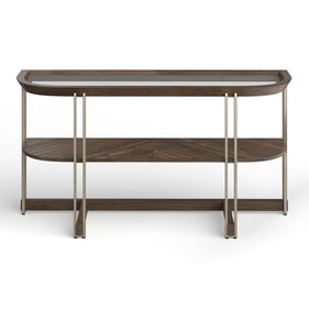 Magnussen Home Elora Wood Demilune Sofa Table