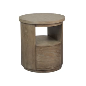 Magnussen Home Bosley Light Brown Wood Round End Table