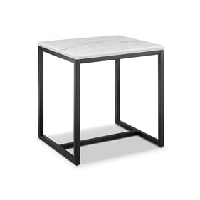 Magnussen Home Torin White Matte Black End Table