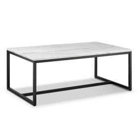 Magnussen Home Torin White Matte Black 3pc Coffee Table Set