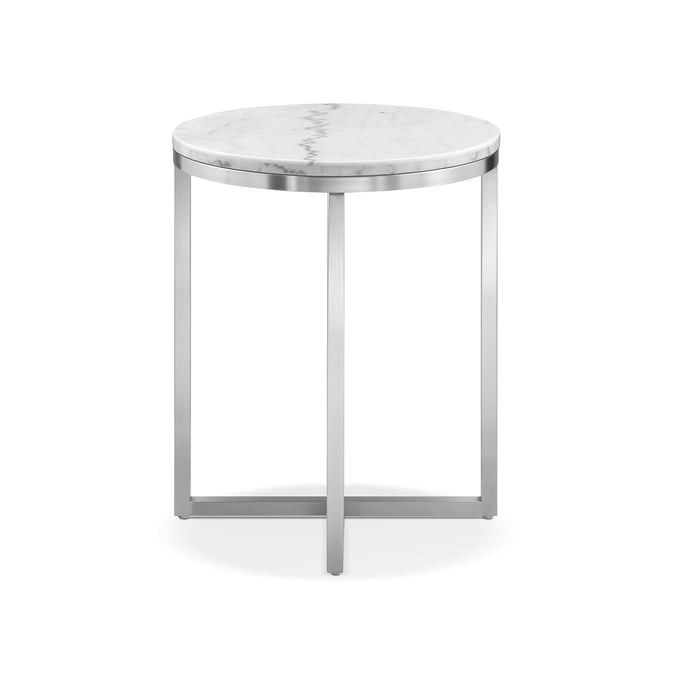 Magnussen Home Esme White Round End Table MG-T5763-05