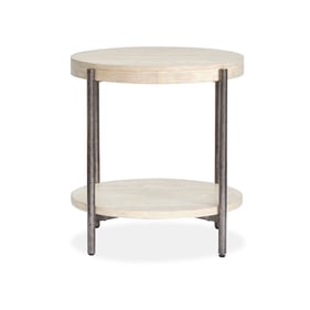 Magnussen Home Jennings Weathered Grey Round End Table