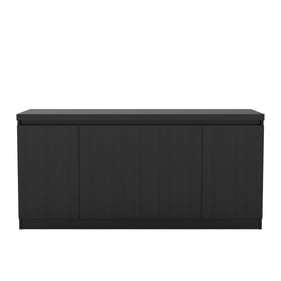 Manhattan Comfort Viennese Black Matte 62.99 Inch Buffet Cabinet