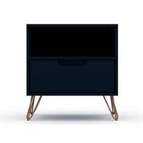 Manhattan Comfort Rockefeller Midnight Blue 1.0 Night Stand