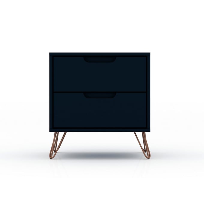 Manhattan Comfort Rockefeller Midnight Blue 2.0 Night Stand MHC-102GMC4