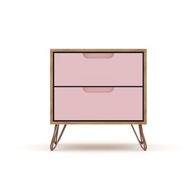 Manhattan Comfort Rockefeller Nature Rose Pink 2.0 Night Stand